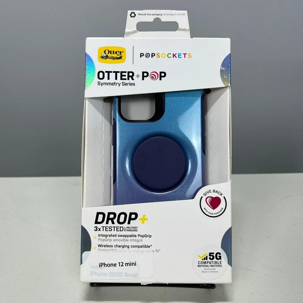 Otter-Box Otter + Pop Symmetry Series iPhone 12 Mini Case Blue Purple Iridescent